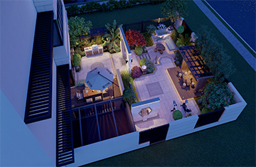  鄭州萬科(ke)紫檯(tai)庭院設(shè)計(ji)